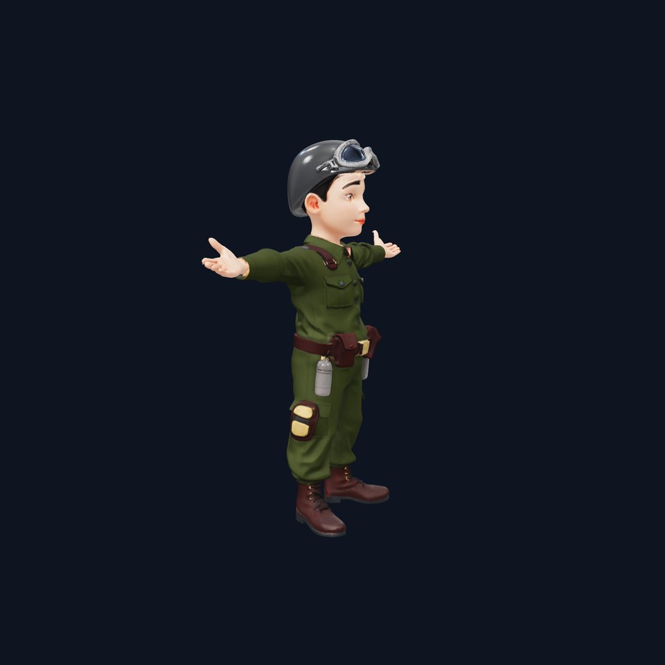 Friendly Pilot Character model pack